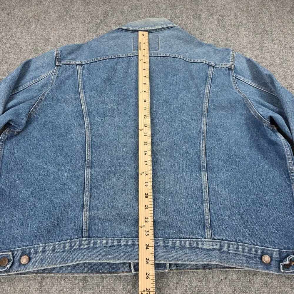 Dickies Branders Denim Jacket Mens XXL Blue Trucker Vintage Distressed Workwear